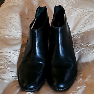 Used black Dansko booties, 41 back zipper.